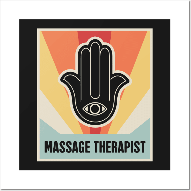 Retro Vintage Hamsa – Massage Therapist Wall Art by MeatMan